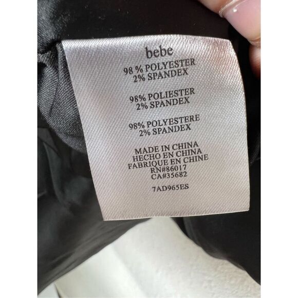 Bebe Women's Stretch Ruched Strapless Mini Cocktail Dress Black Size Sma… - Picture 5 of 6
